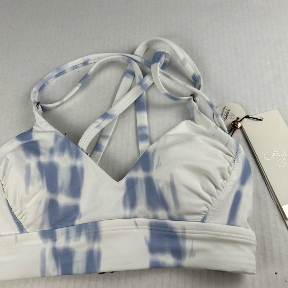 CALIA‎ by Carrie Underwood White and Blue Bikini Swimwear new XXS